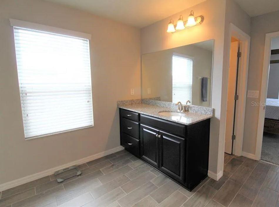 1049 Multiflora Loop Lutz, FL 33558 - Photo 39 of 49 a bathroom with a sink vanity and a mirror