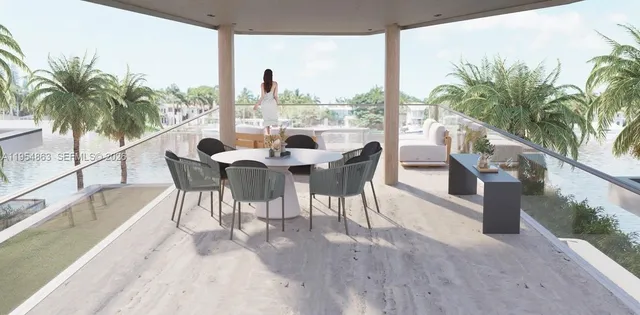 a view of a swimming pool with chairs