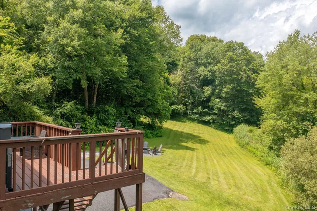 a view of an outdoor space and swimming pool