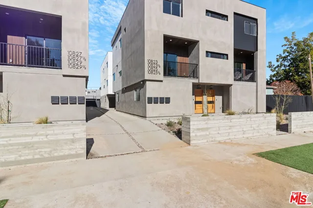 a view of a building with many windows