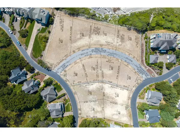 an aerial view of a swimming pool