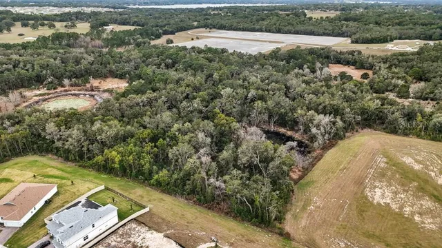 an aerial view of a house with a yard and lake view