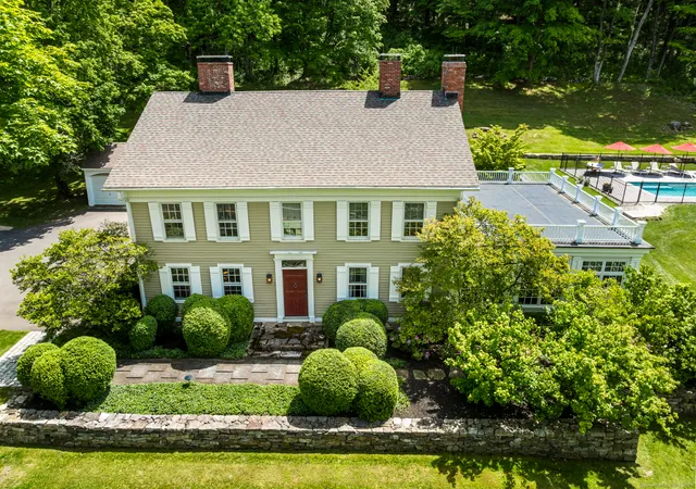 a aerial view of a house