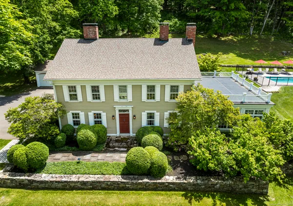 a aerial view of a house