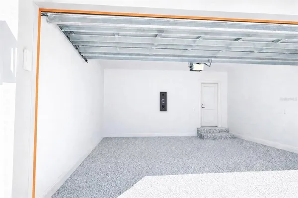 a view of a room with rack on the wall