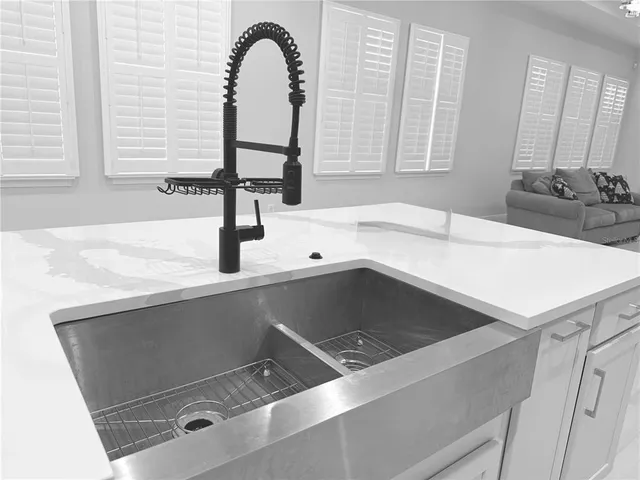 a close view of sink and tap