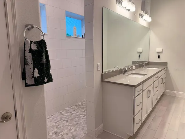 an empty room with closet area