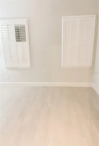 a view of a small space with window