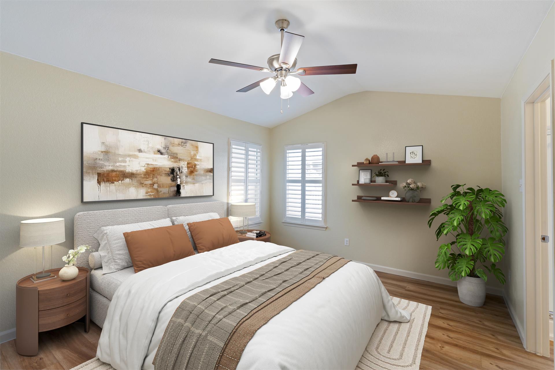 5911 Steiner Kyle, TX 78640 - Photo 4 of 36 a bedroom with bed plant and window