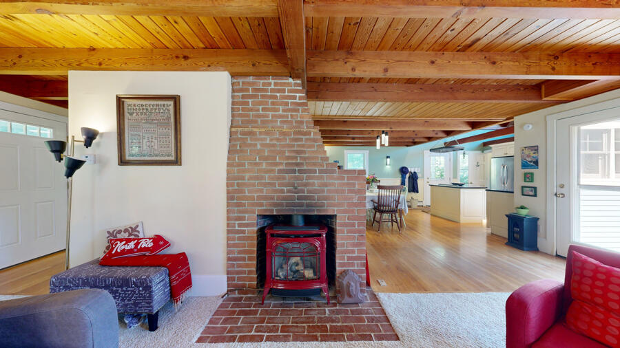 466 Bluff Road Northport, ME 04849 - Photo 30 of 67 Gas-Fired Wood Stove In Living Area