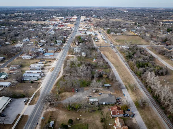 an aerial view of a city with lots of residential buildings