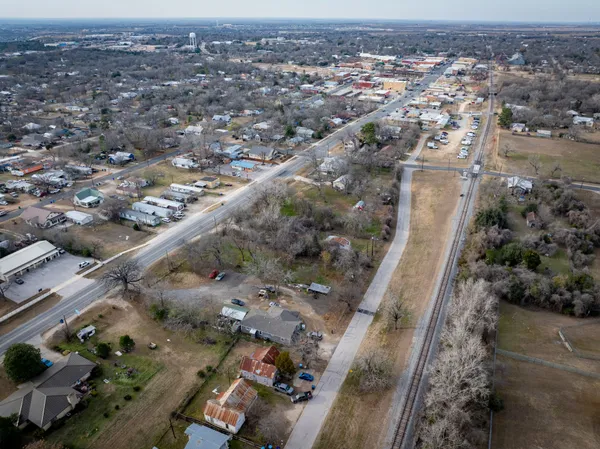 an aerial view of multiple house