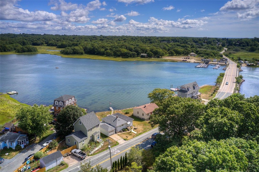 175 Middlebridge Road South Kingstown, RI 02879 - Photo 27 of 30 Aerial View of House, Bridge and Recreation Area