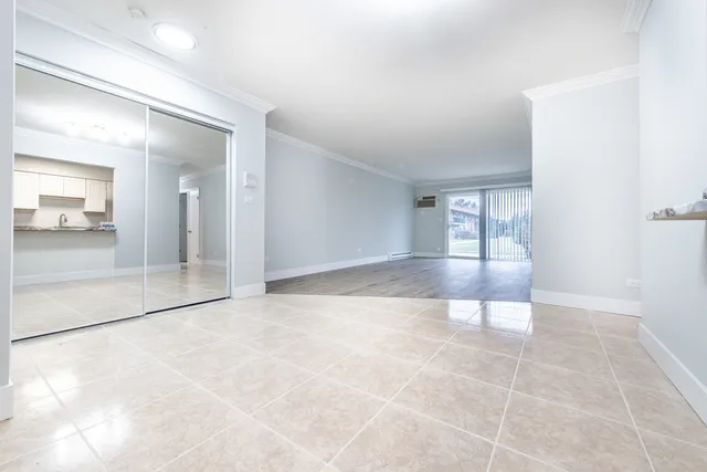 a view of a door and a chair