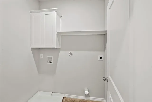 a view of small space with racks on the wall