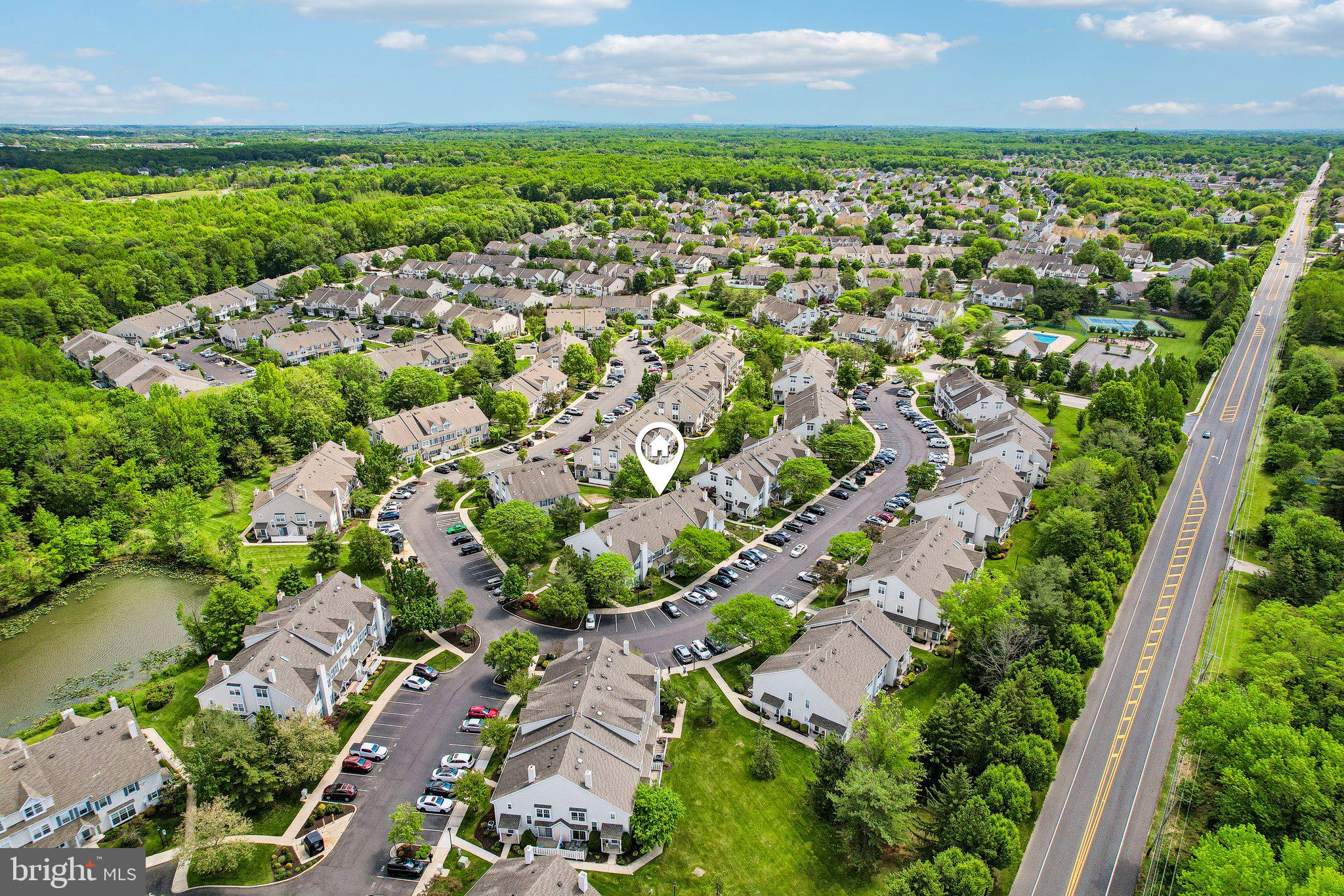 803 Wharton Road Mount Laurel, NJ 08054 - Photo 41 of 48 an aerial view of residential houses with outdoor space and trees all around