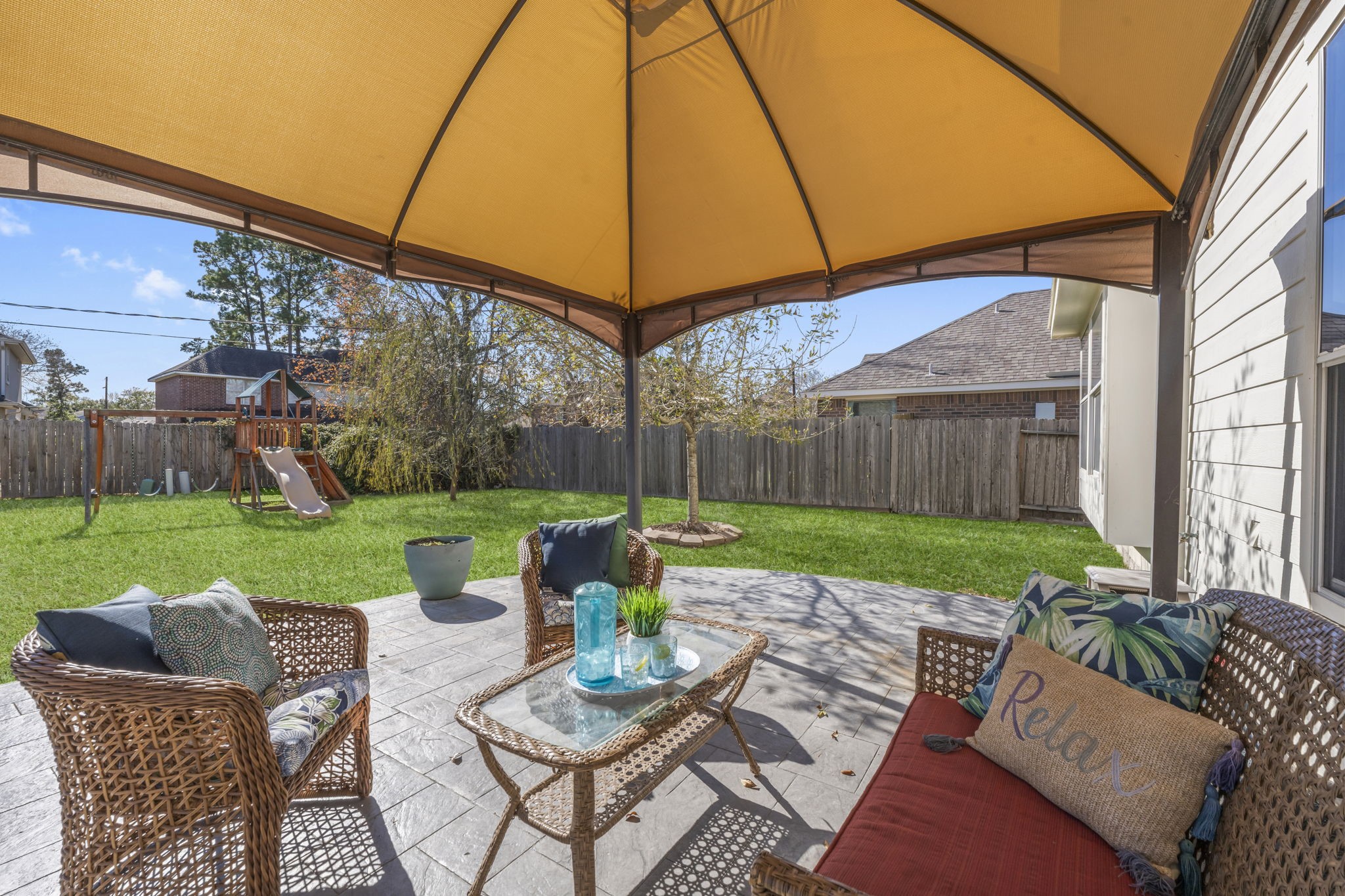 9011 Cedar Run Falls Tomball, TX 77375 - Photo 27 of 30 a view of yard with patio