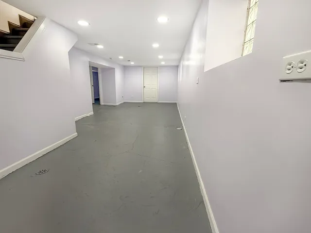 a view of hallway with stairs