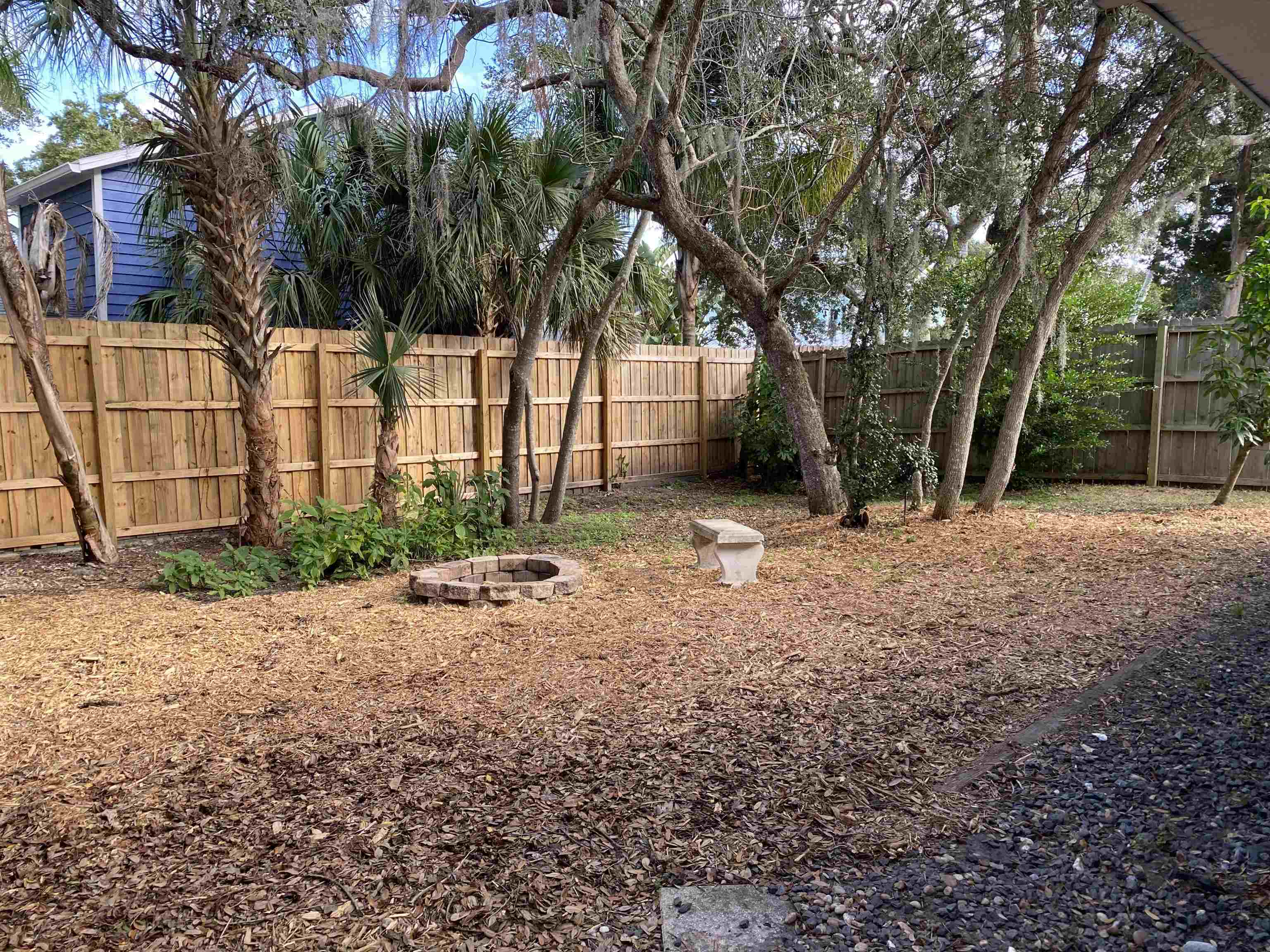 497 Pyrus Street St. Augustine, FL 32080 - Photo 28 of 36 a backyard of a house with lots of green space