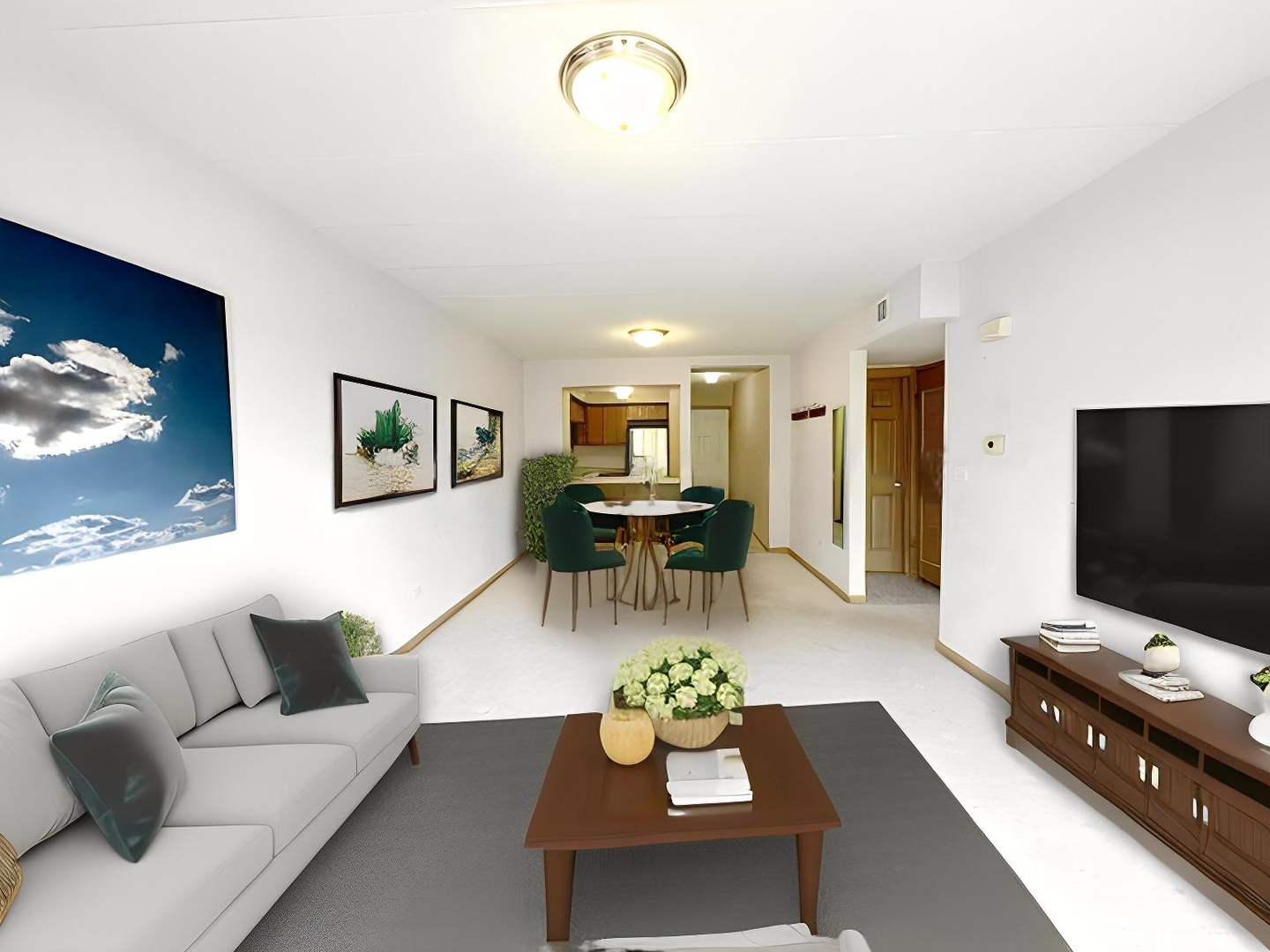 475 West 24th Street, Unit 4G Chicago, IL 60616 - Photo 5 of 20 a living room with furniture and a flat screen tv