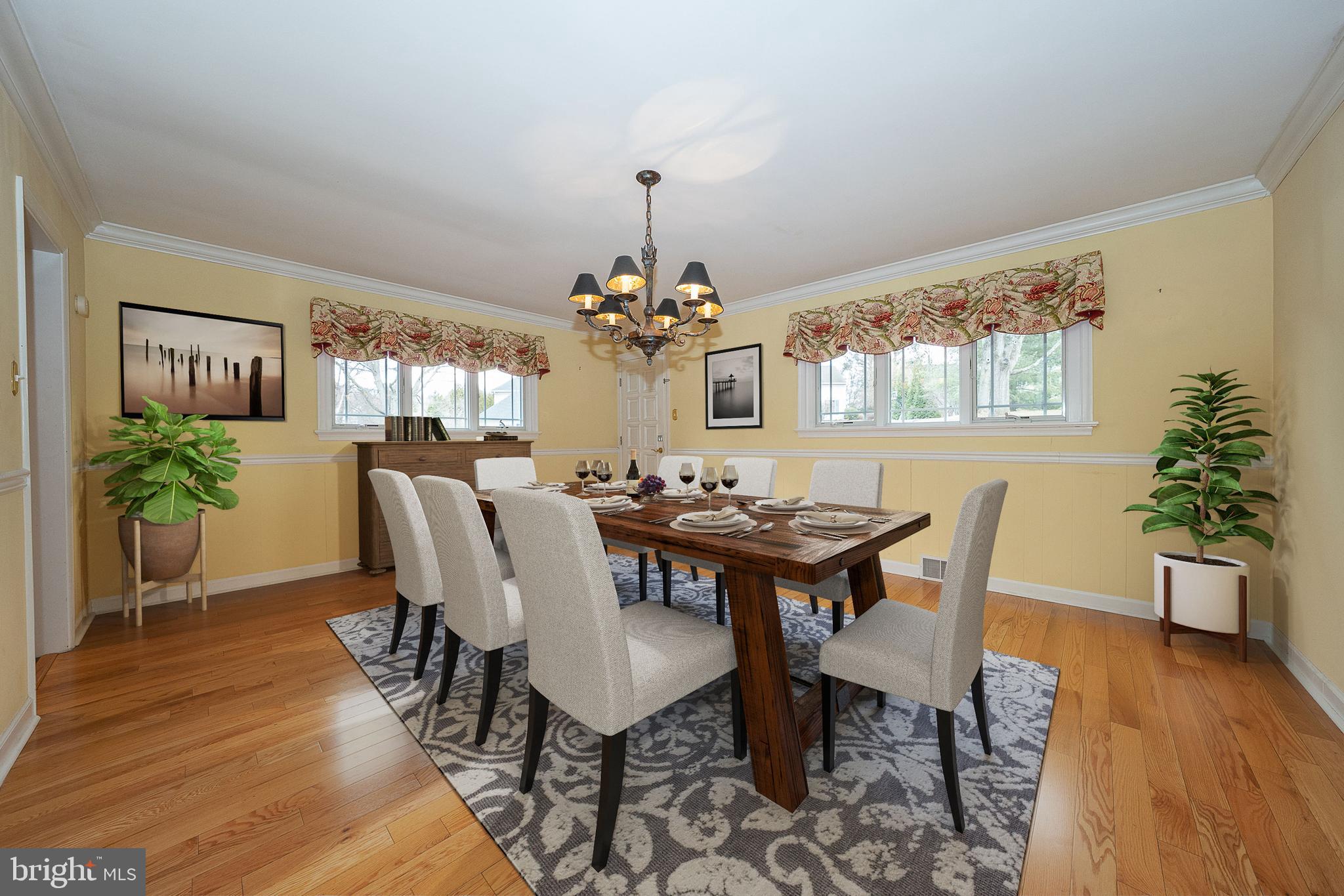 809 Matsons Ford Road Villanova, PA 19085 - Photo 4 of 24 a view of a dining room with furniture window and wooden floor