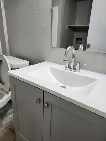 a close view of sink and tap
