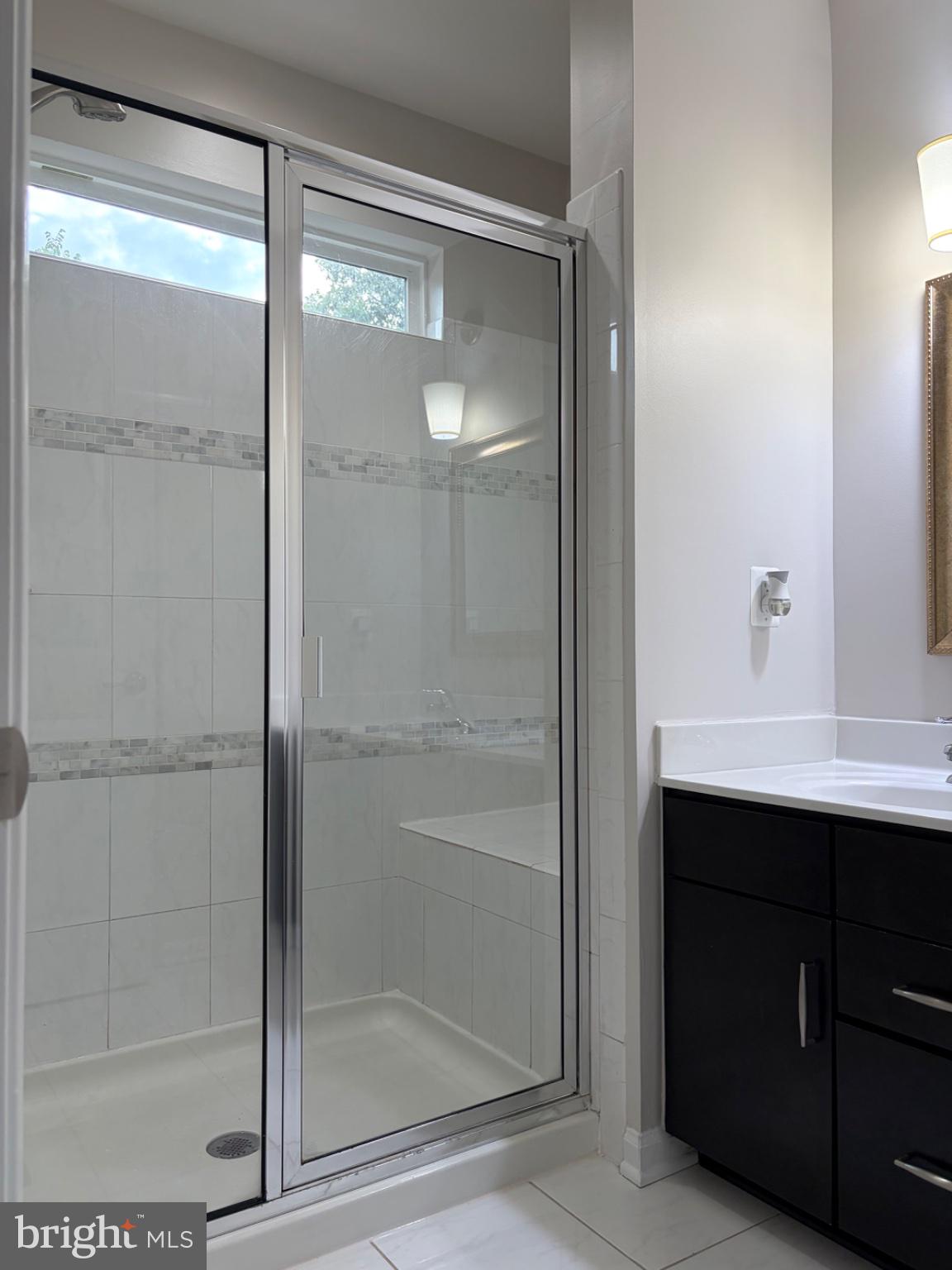 25333 Wakestone Terrace Chantilly, VA 20152 - Photo 81 of 109 Sleek modern shower with natural light.
