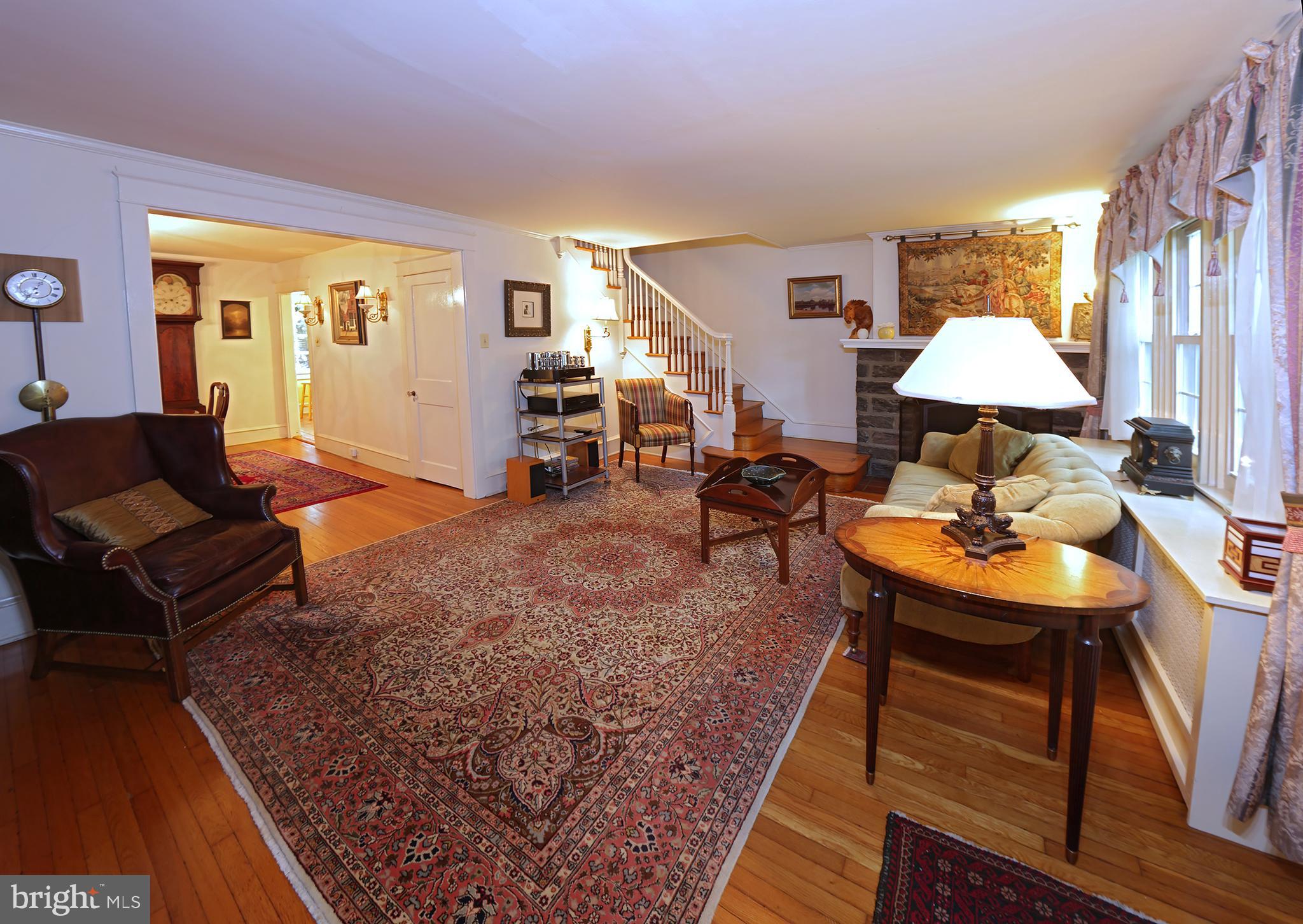 22 Eldon Road Lansdowne, PA 19050 - Photo 8 of 30 Living Room w/ HW Floors & Fireplace