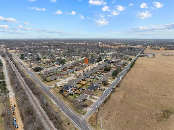 an aerial view of a city