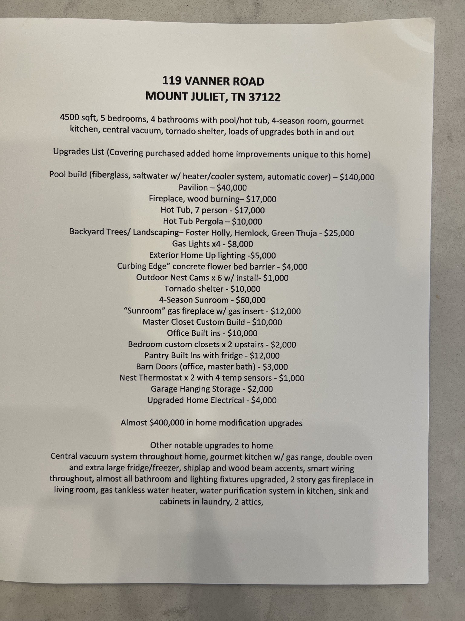 119 Vanner Road Mount Juliet, TN 37122 - Photo 16 of 44 unknown