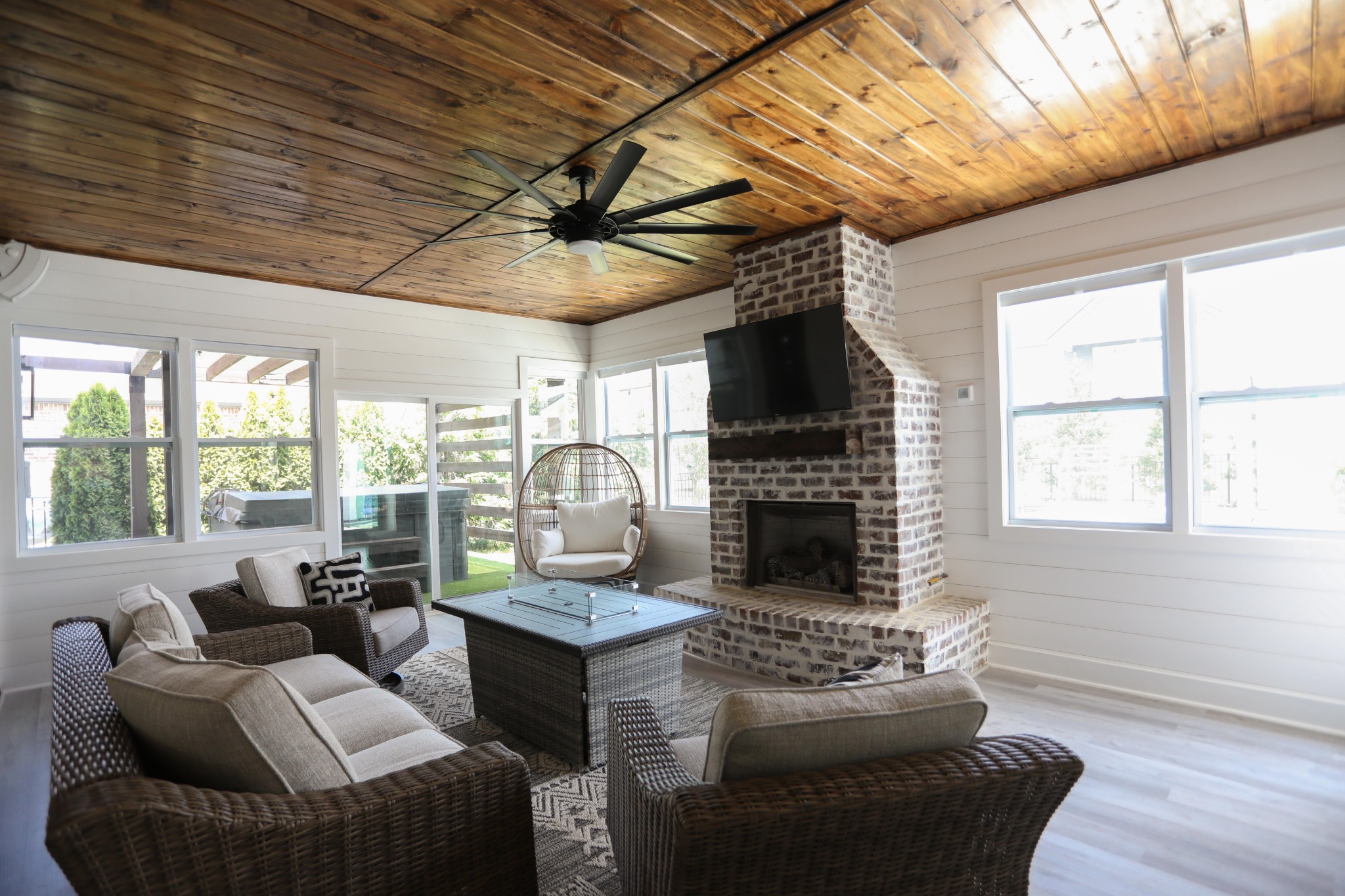 119 Vanner Road Mount Juliet, TN 37122 - Photo 33 of 44 a living room with furniture fireplace and a large window
