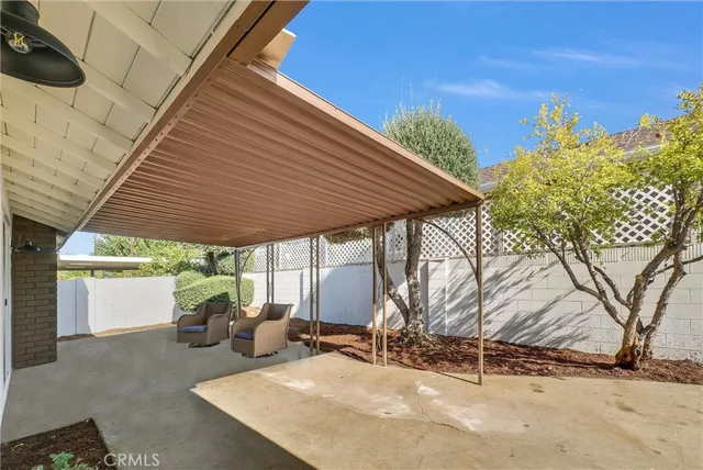 a outdoor living space with patio furniture