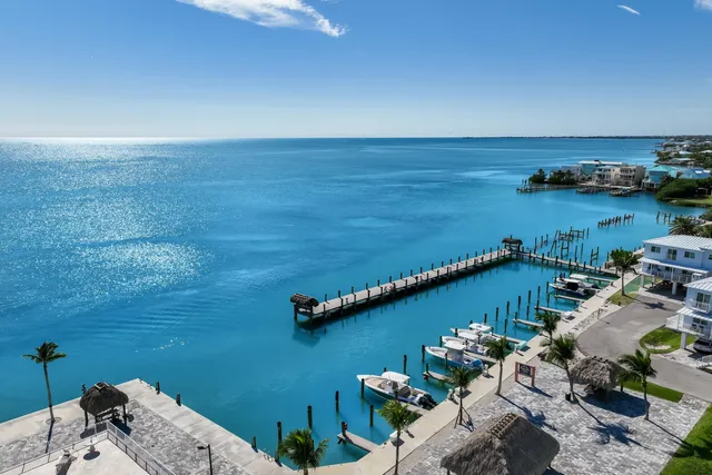 an aerial view of a house with a ocean view