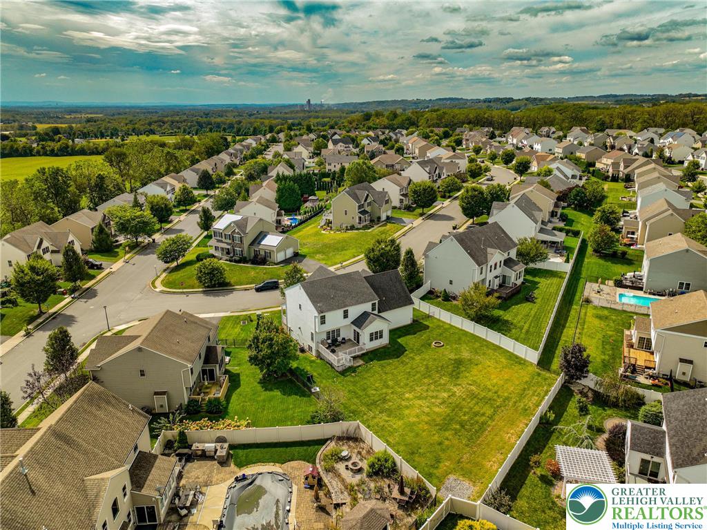 2702 Monacacy Road Nazareth, PA 18064 - Photo 4 of 68 Drone view of the size of the back yard. 1 of 5 large lots in this neighborhood.