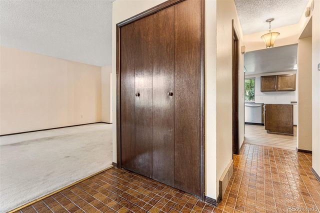 a view of hallway with a elevator