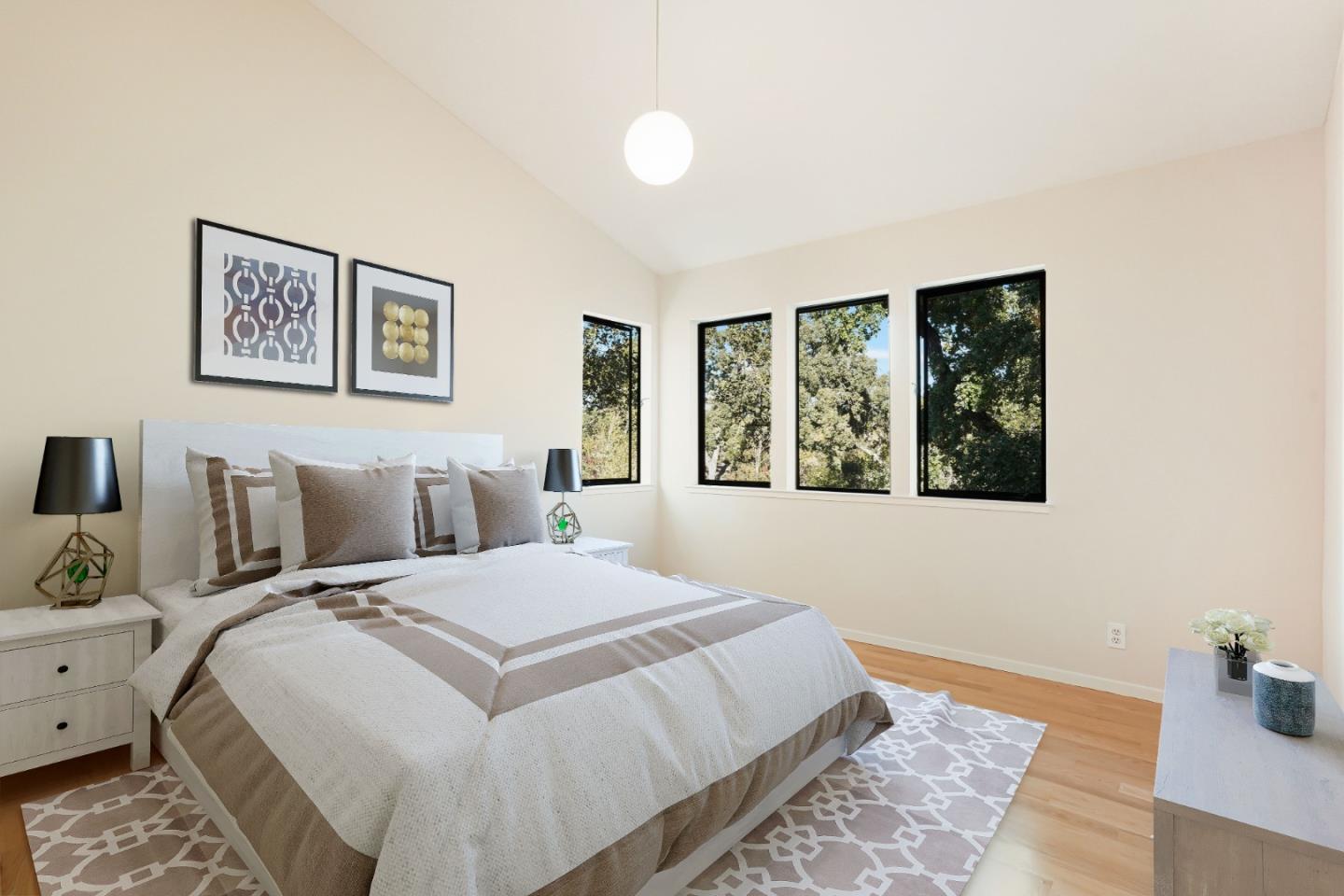 2499 Alpine Road Menlo Park, CA 94025 - Photo 33 of 53 a bedroom with a large bed and a window