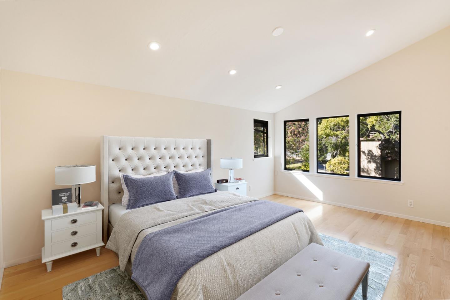 2499 Alpine Road Menlo Park, CA 94025 - Photo 37 of 53 a bedroom with a large bed and a large window