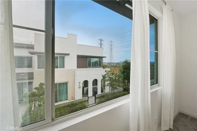 a view of a building from a window