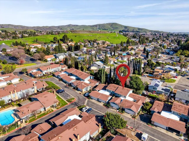 an aerial view of a city