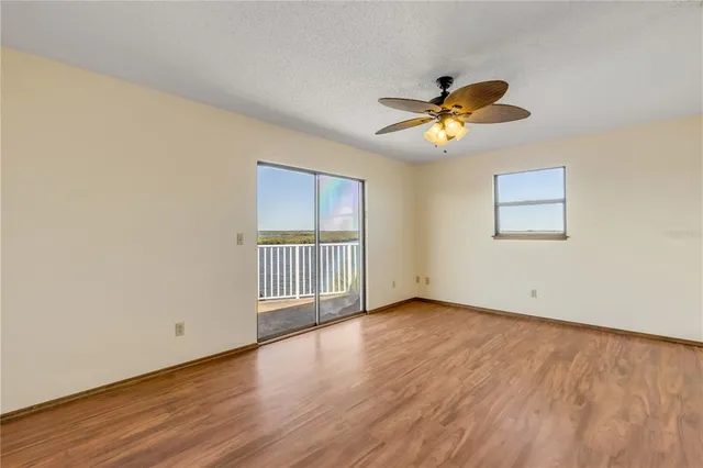 an empty room with a window