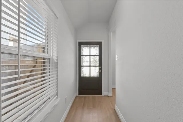 a view of hallway with stairs