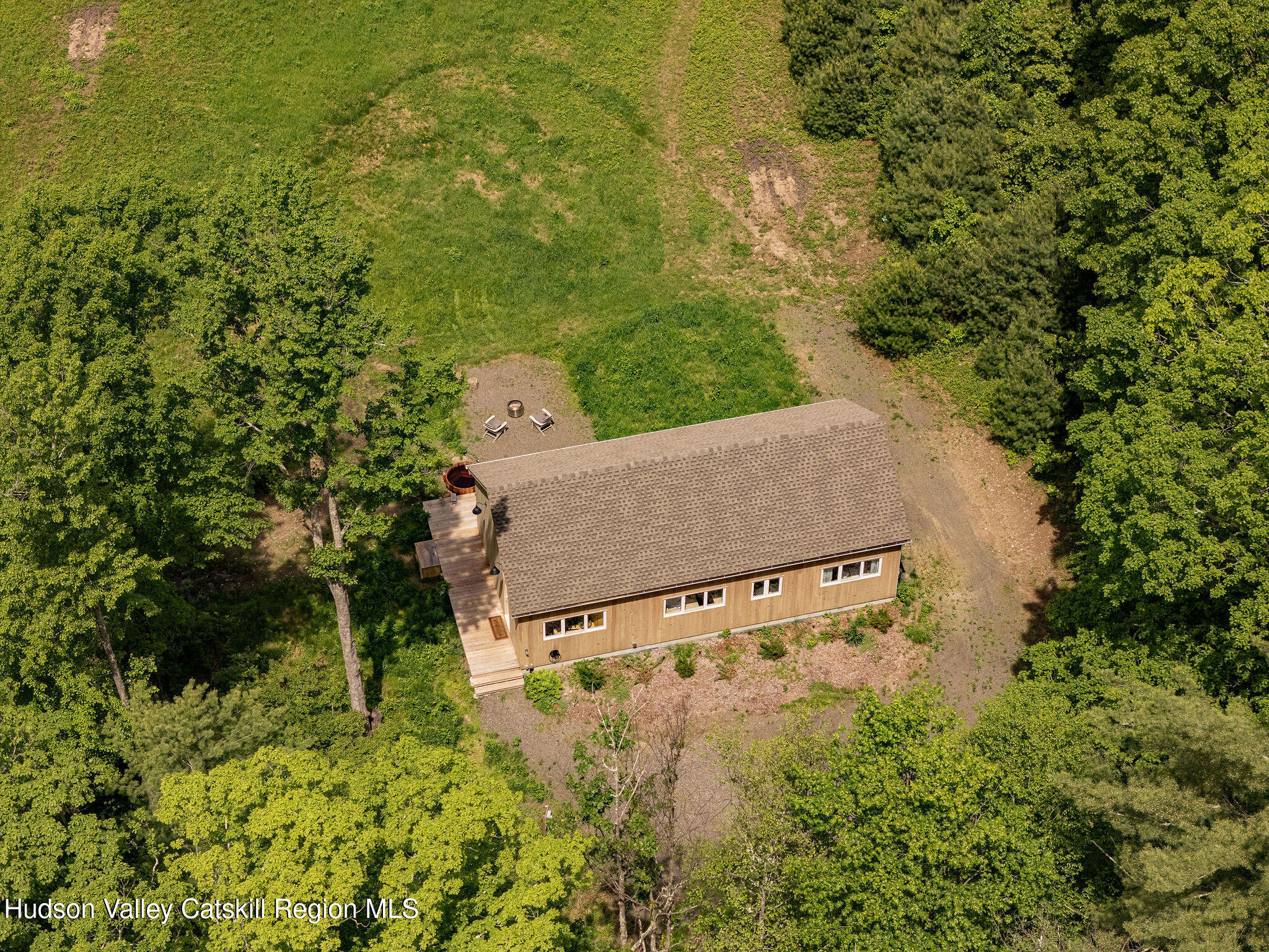 129 Krum Road Kerhonkson, NY 12446 - Photo 37 of 42 an aerial view of a house with a yard