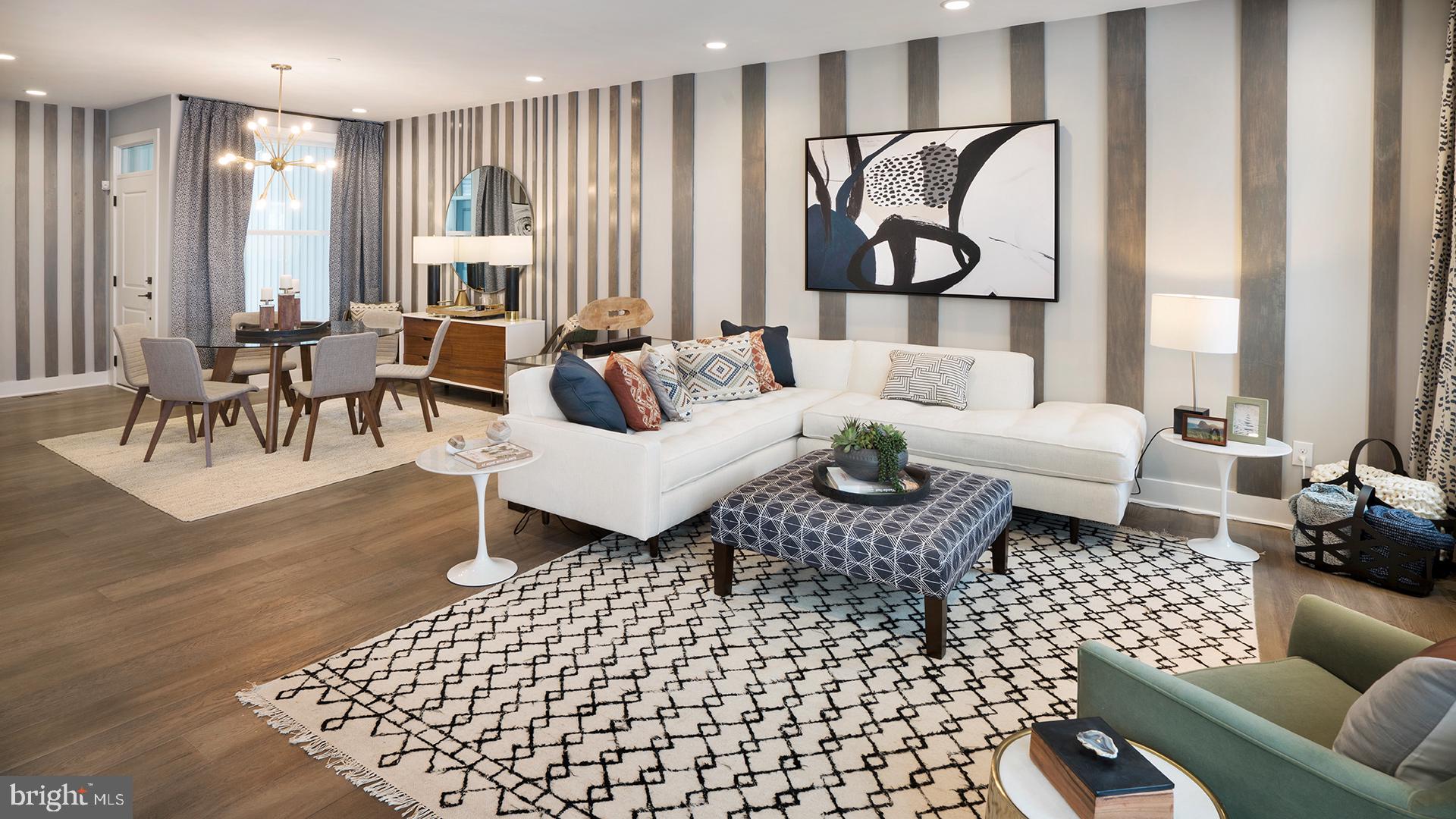 great room into dining area