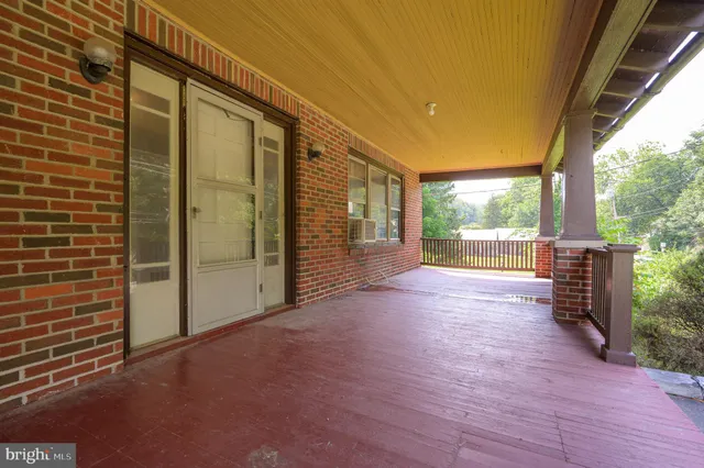 a view of a porch