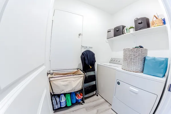 a room with furniture and a window
