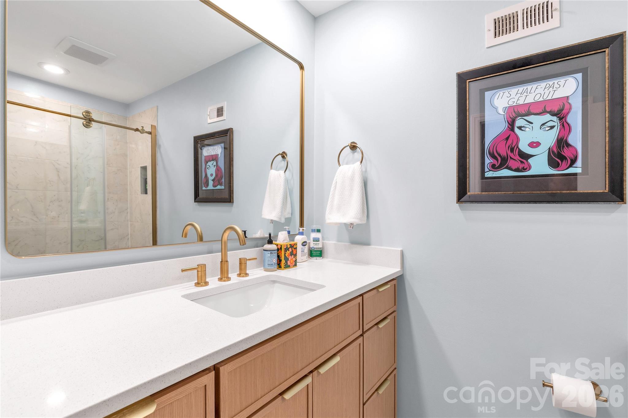 143 Greenridge Road Clover, SC 29710 - Photo 21 of 43 a bathroom with a sink and a mirror