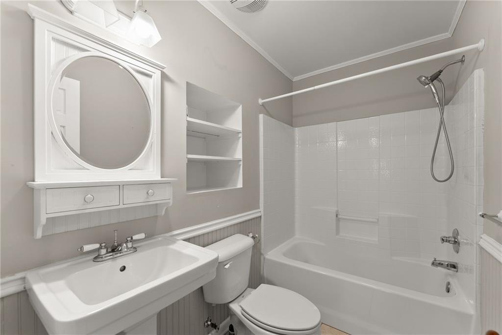 290 Chastain Road Sautee Nacoochee, GA 30571 - Photo 35 of 69 a bathroom with a sink a toilet and a mirror