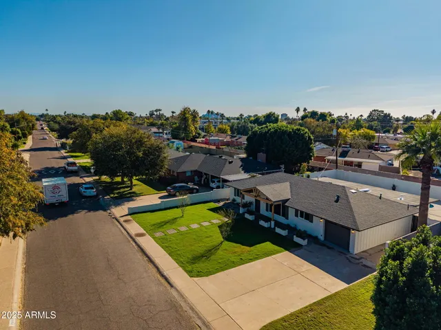 an aerial view of a city