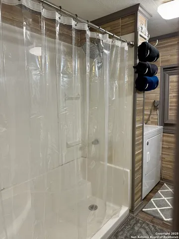 a close view of washer and dryer