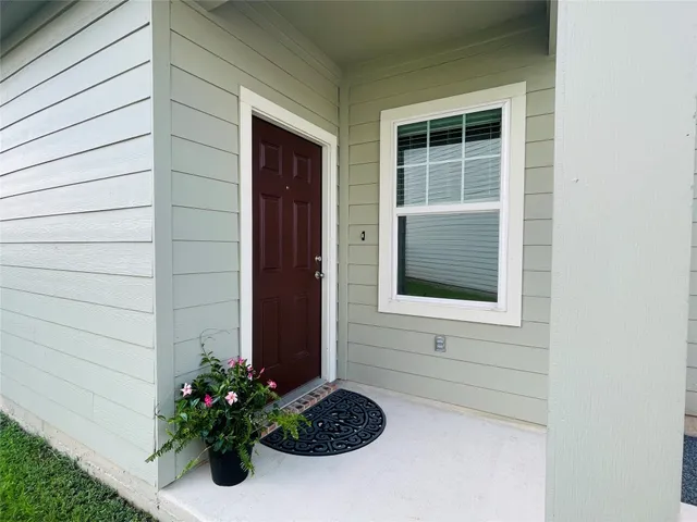 a view of front door of house
